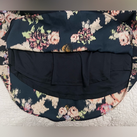 Daniel Rainn Shirt Dress Size Large Navy blue pink floral long sleeve - Picture 6 of 8